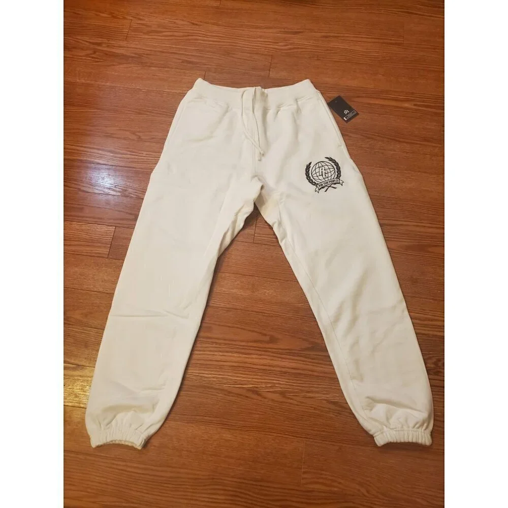 Rawgear Cream Club Sweatpants Men's Size M Drawstring With Embroidery Streetwear
